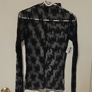 Free People Long Sleeve Lace Top